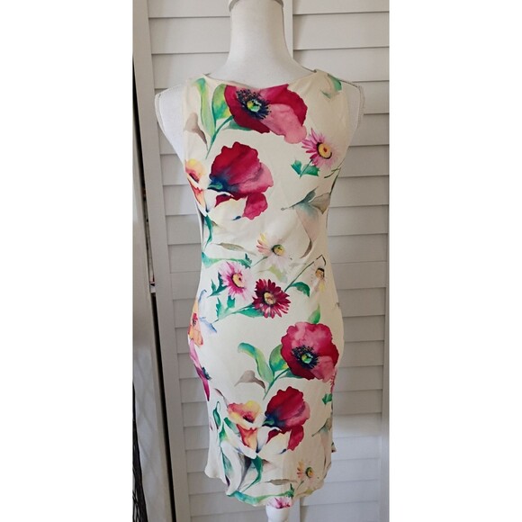 United Colors of Benetton Italy Floral Sleeveless Dress Scoop Neck XS - Picture 5 of 8